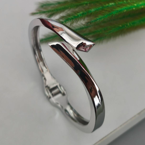 Silver Nail Bangle Bracelet