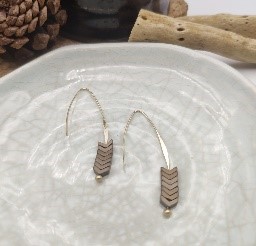 Rose Gold Chevron Threader Earrings