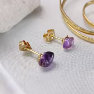 Regal Violet Stud Earrings