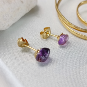 Regal Violet Stud Earrings
