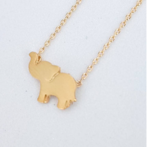 Gold Elephant Charm Necklace