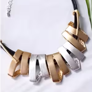 Mixed Metal Panel Necklace
