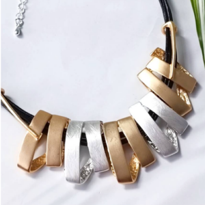 Mixed Metal Panel Necklace