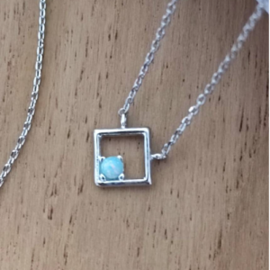 Silver Square Necklace