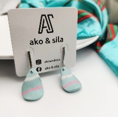 Pastel Teardrop Clay Earrings