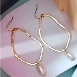 Pearl Open Oval Earrings