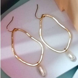 Pearl Open Earrings