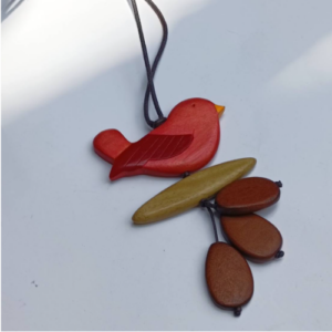 Red Bird Pendant Necklace