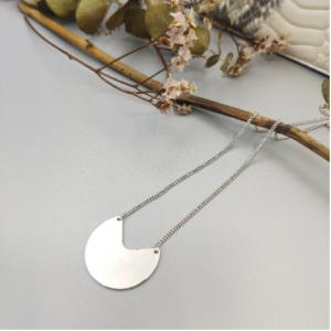 Silver Crescent Necklace
