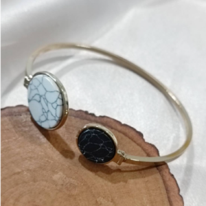 Golden Mixed Open Cuff Bracelet