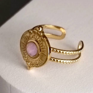 Rose Quartz Signet Ring