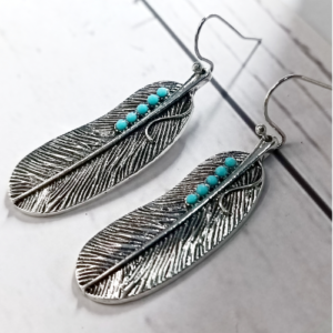 Silver Feather Earrings