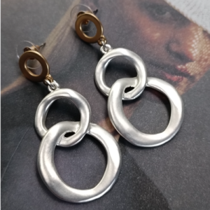Mixed Metal Link Earrings