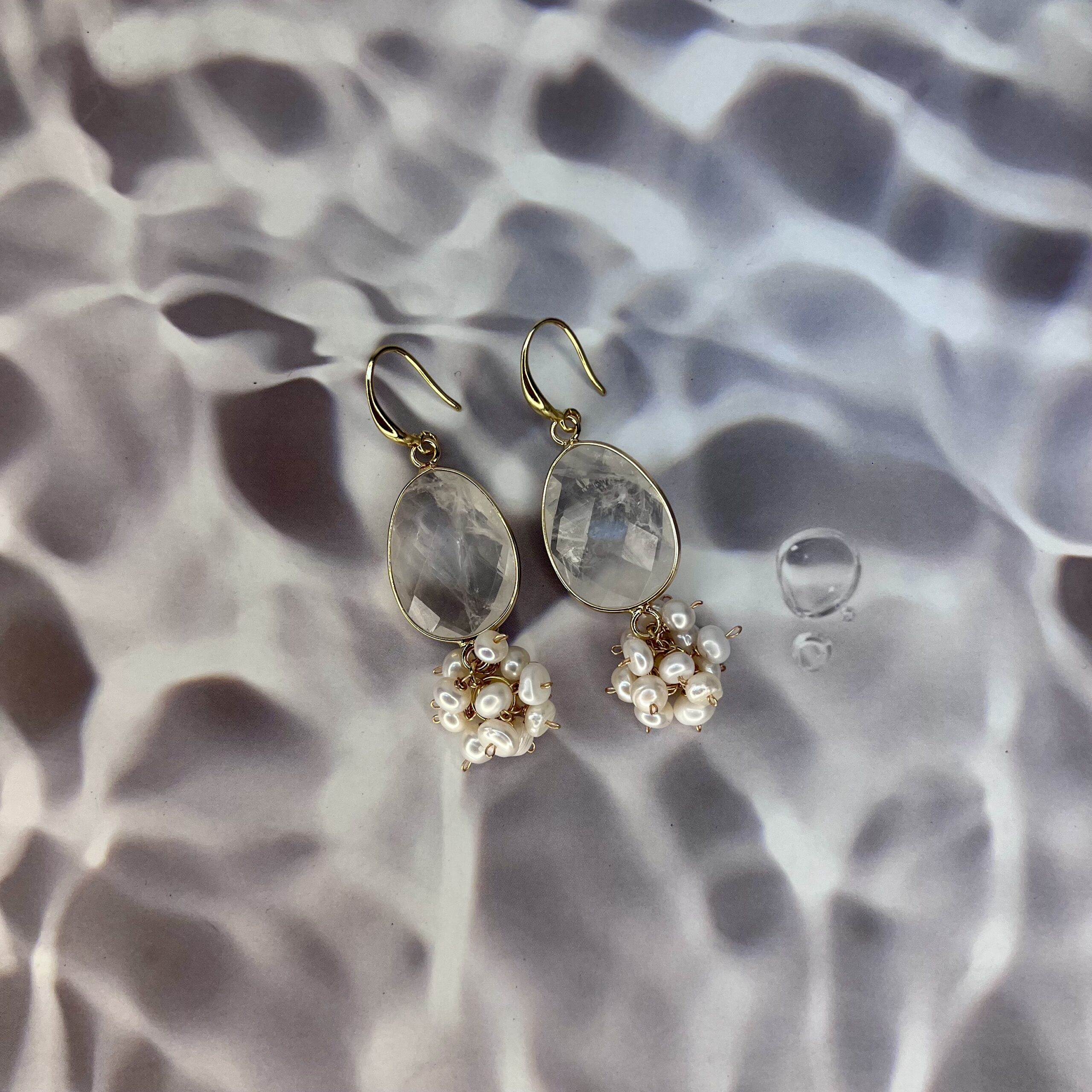Moonlit Tide Pearl Drops Earrings - Image 3