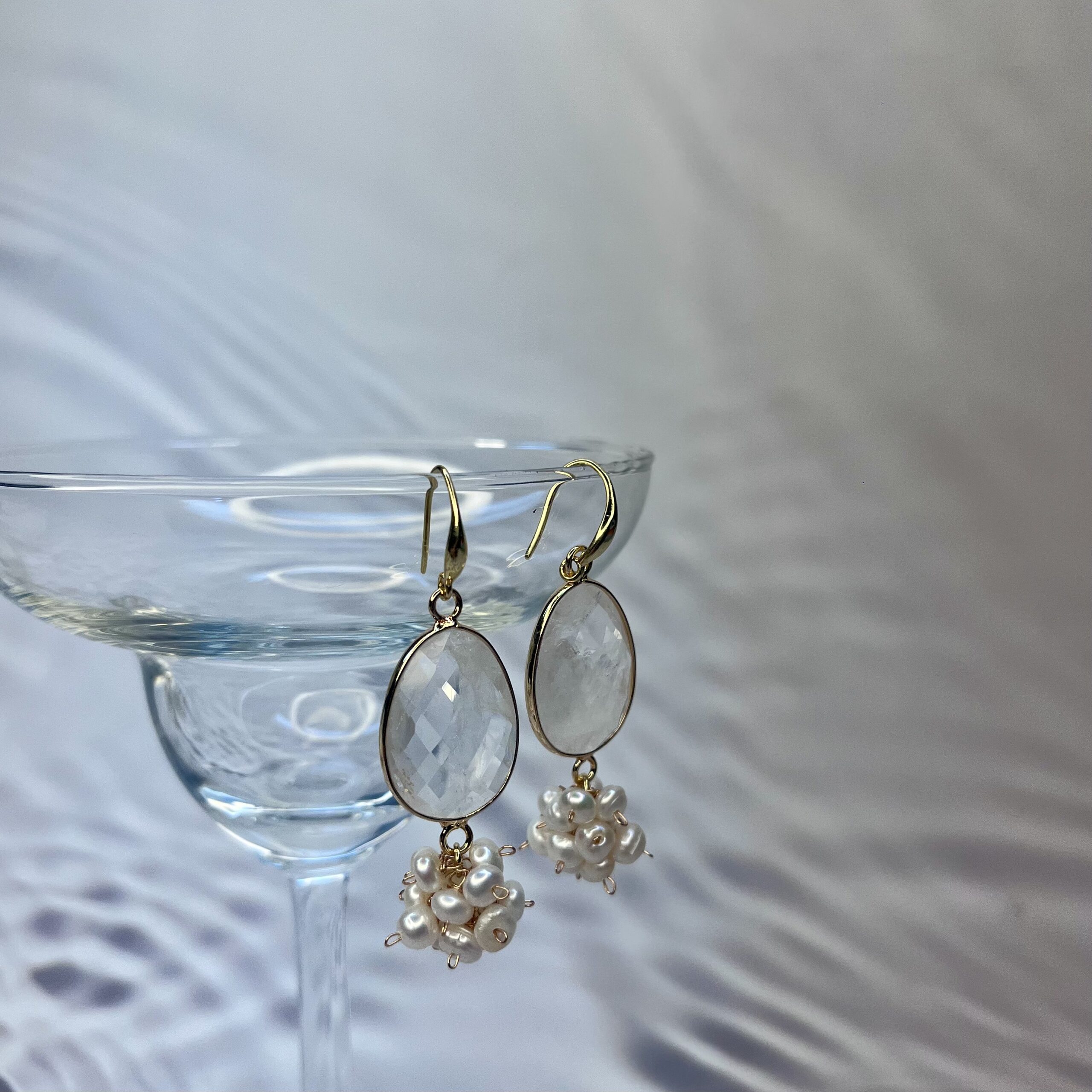 Moonlit Tide Pearl Drops Earrings - Image 4