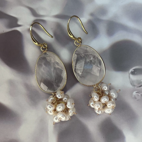 Moonlit Tide Pearl Drops Earrings