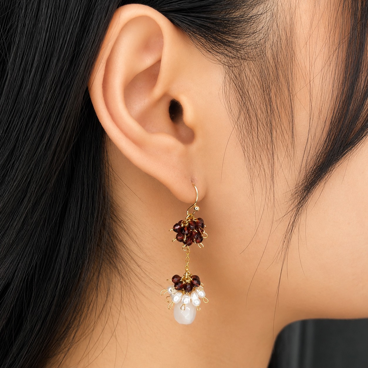 Velvet Clear Earrings - Image 2