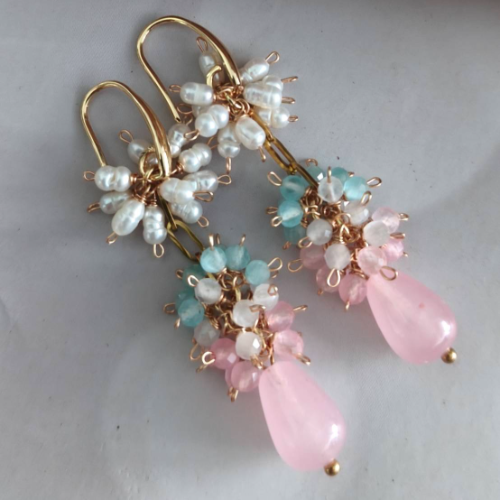 Fiesta Pearl Drop Earrings