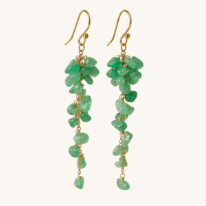 Celestial Green Aventurine Cluster Earrings