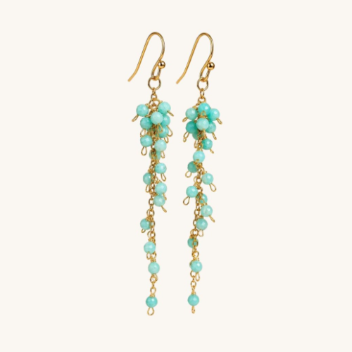 Celestial Larimar Cluster Earrings