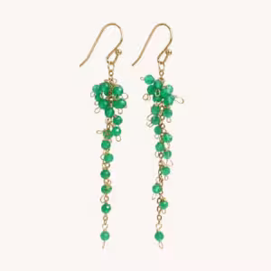 Celestial Green Crystal Cluster Earrings