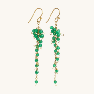 Celestial Green Crystal Cluster Earrings