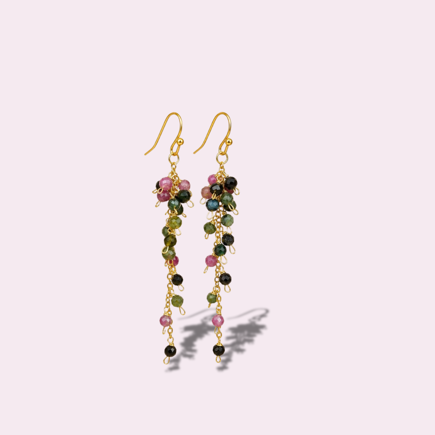 Celestial Tourmaline Cluster Earrings - Image 3