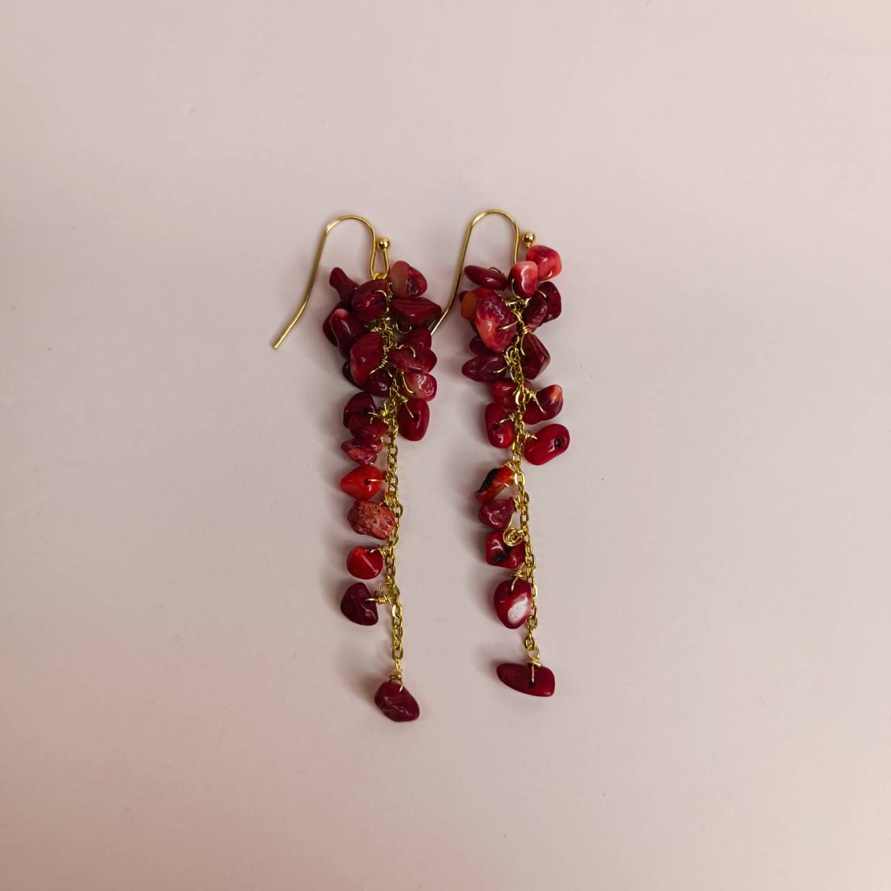 Celestial Garnet Cluster Earrings - Image 5