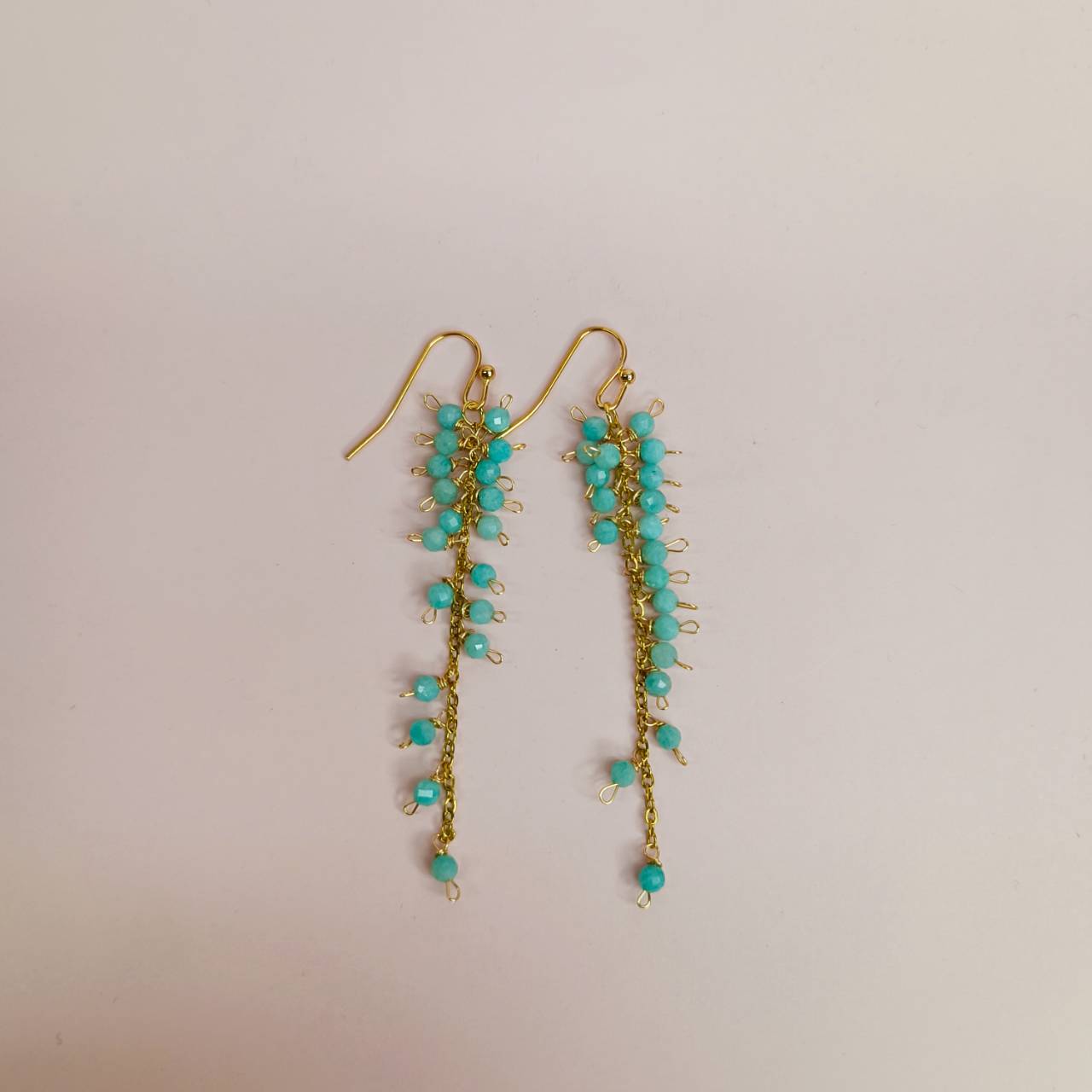 Celestial Larimar Cluster Earrings - Image 5