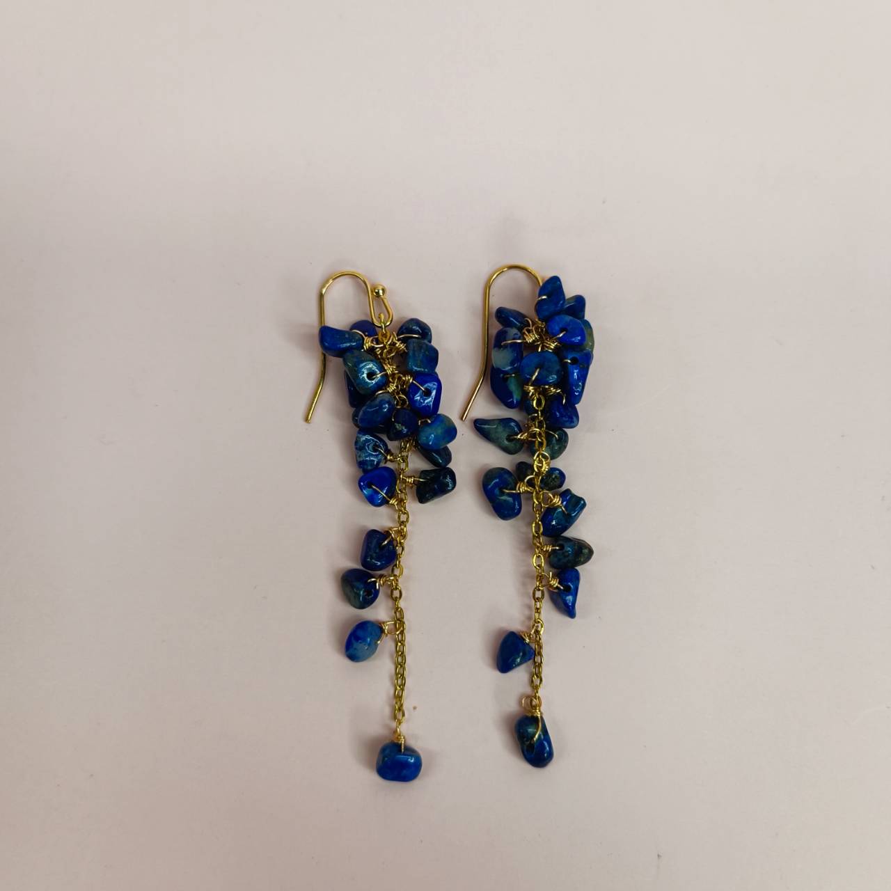 Celestial Lapis Lazuli Cluster Earrings - Image 5