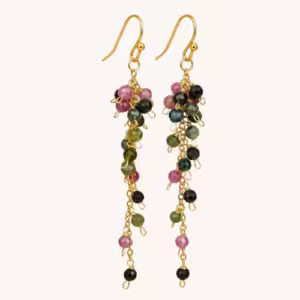 Celestial Tourmaline Cluster Earrings
