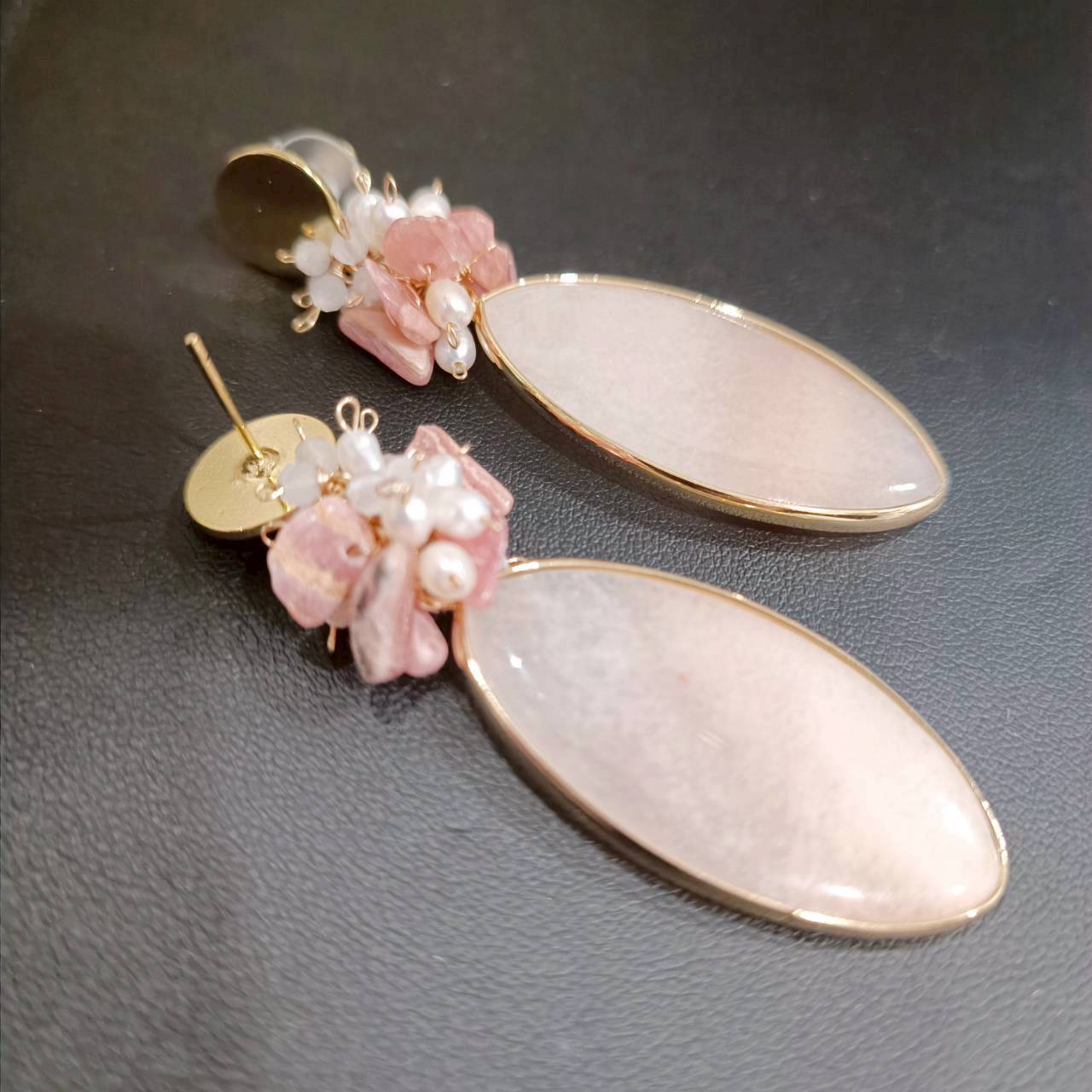Luxe Pink Balance Drops Earrings - Image 4