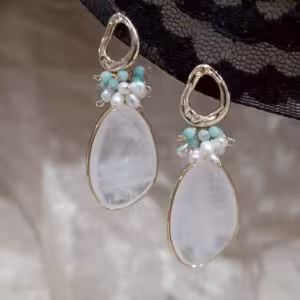 Healing Light Quartz Drops Earrings