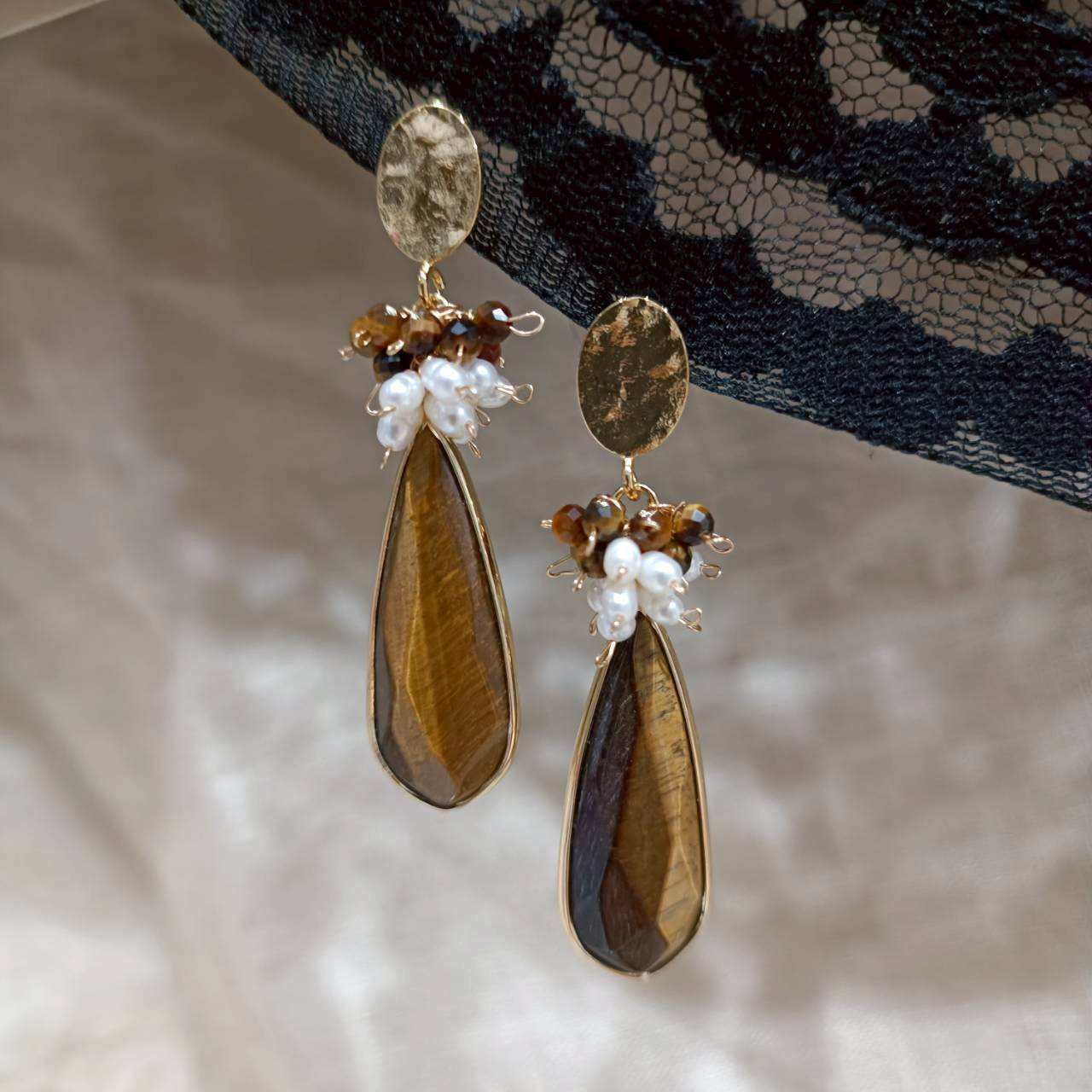 Golden Drive Dangle Earrings
