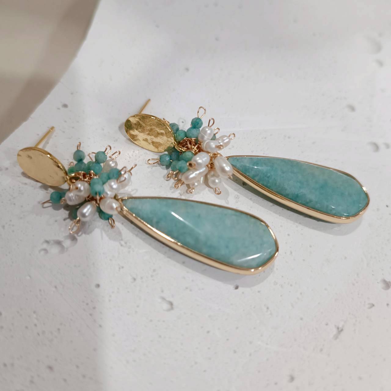 Peace Flow Larimar Dangle Earrings - Image 5
