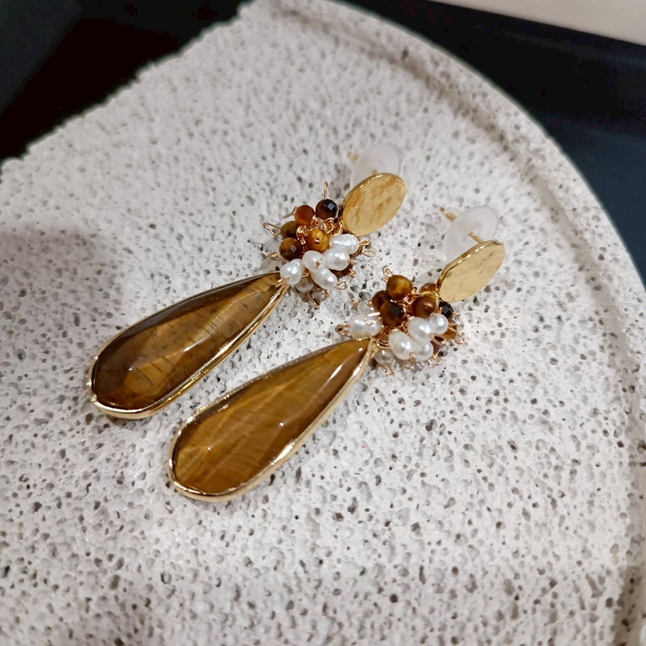 Golden Drive Dangle Earrings - Image 3