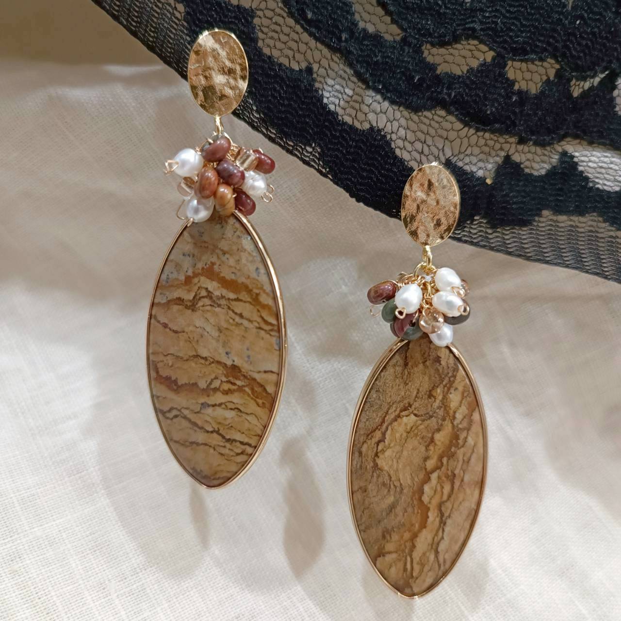 Golden Storm Energy Drops Earrings - Image 4
