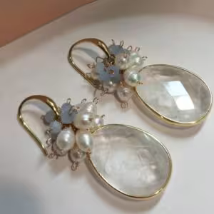 Soul Clarity Quartz Drops Earrings