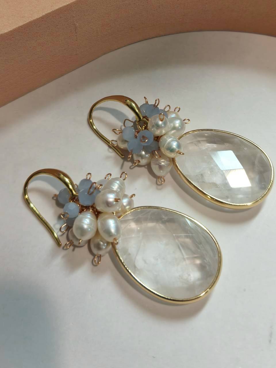 Soul Clarity Quartz Drops Earrings