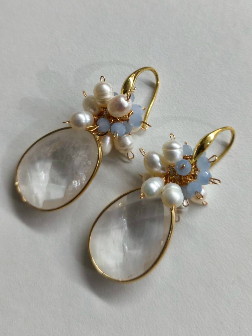 Soul Clarity Quartz Drops Earrings - Image 4