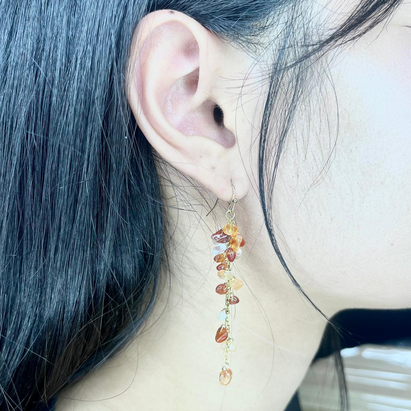 Celestial Citrine Cluster Earrings - Image 5