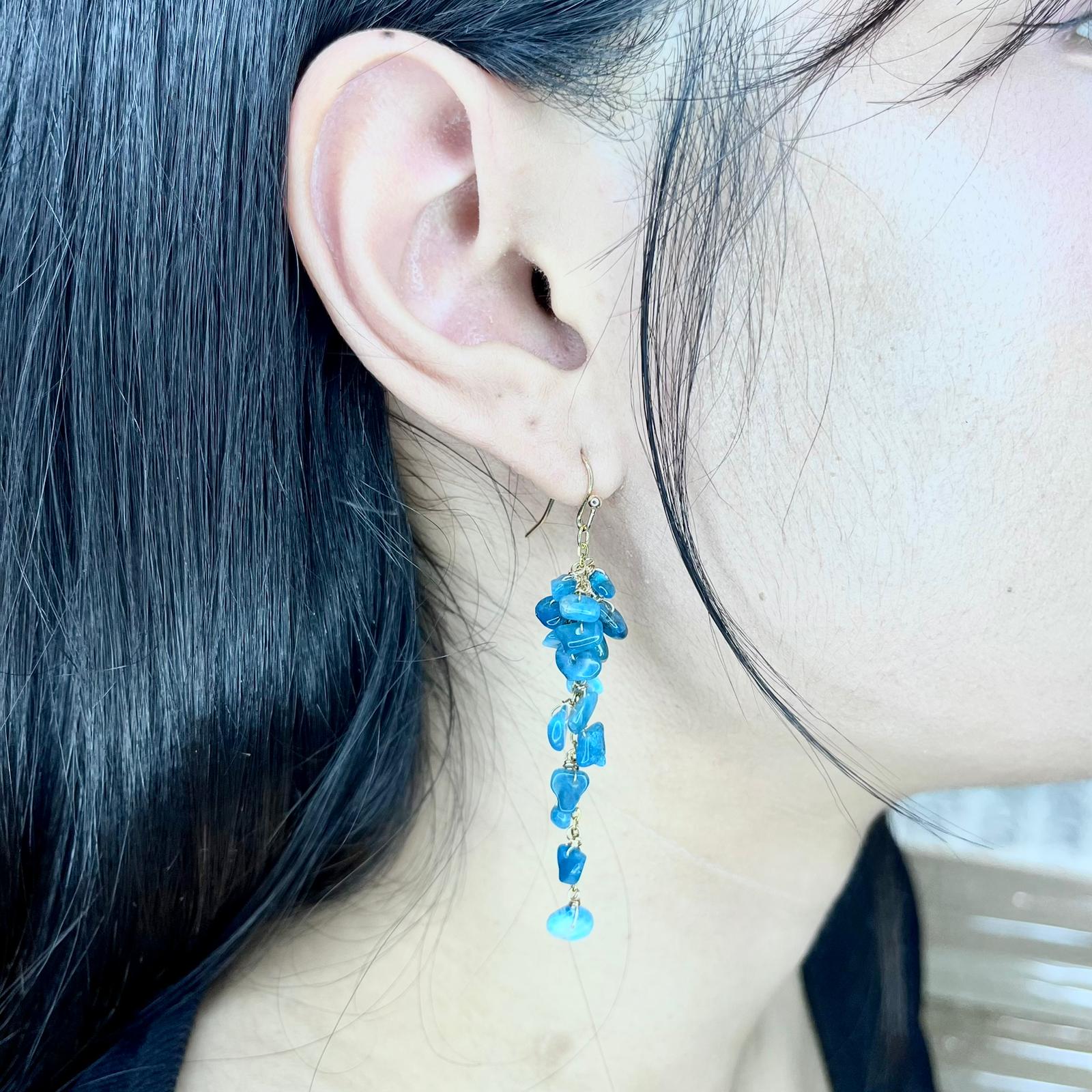 Celestial Amazonite Cluster Earrings - Image 2
