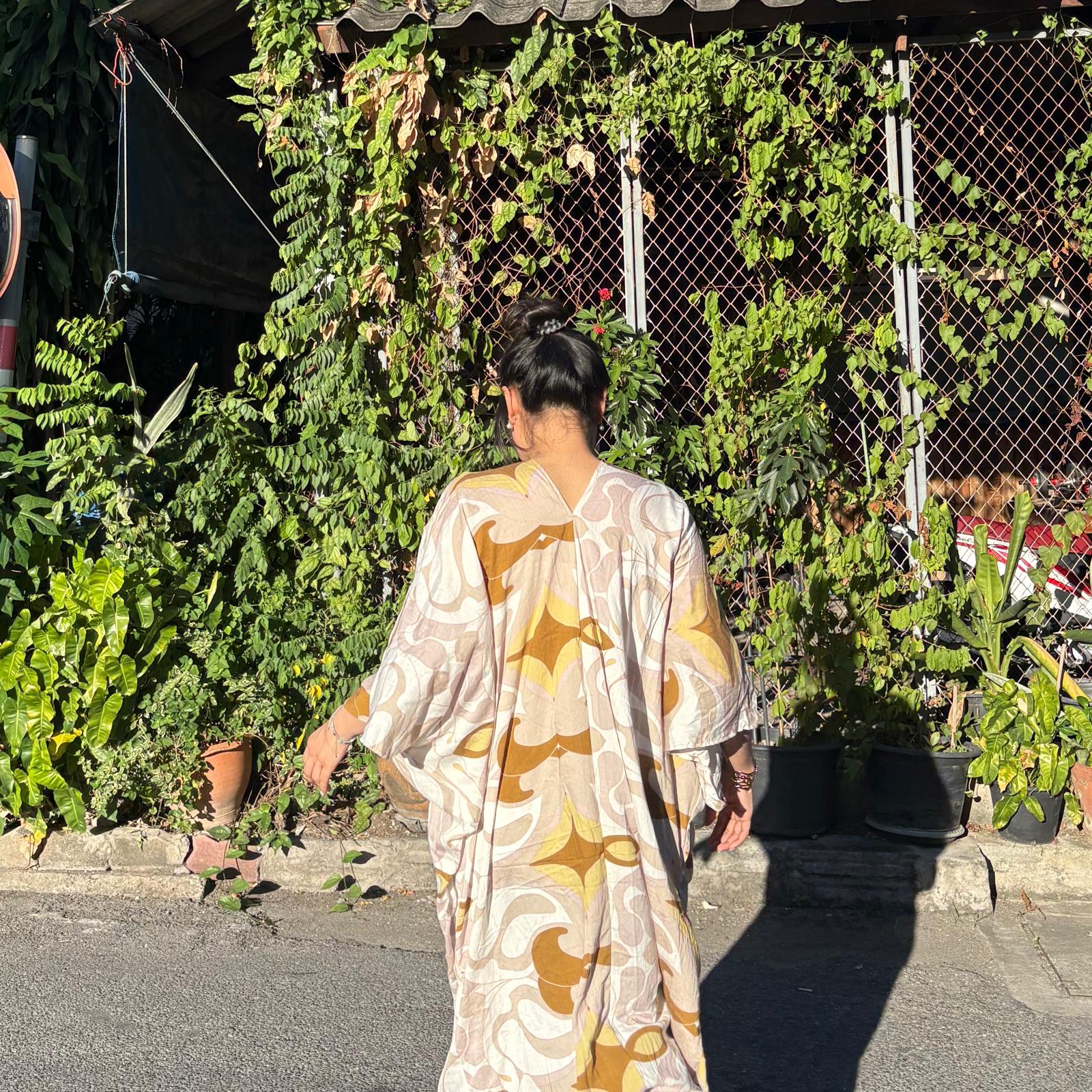 Desert Latte Kaftan Dress - Image 3