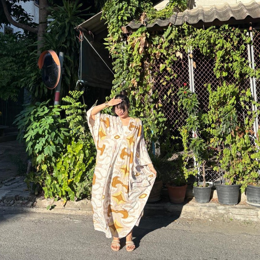Desert Latte Kaftan Dress - Image 5