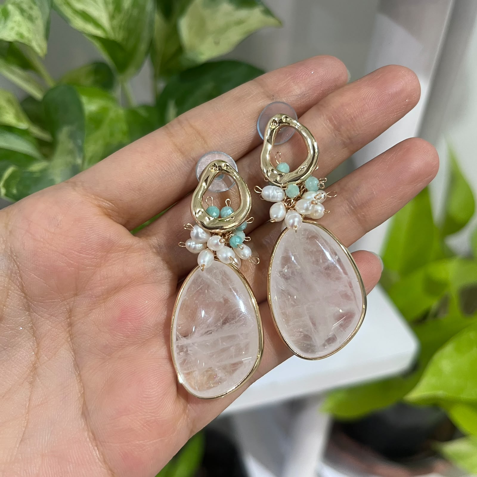 Healing Light Quartz Drops Earrings - Image 5