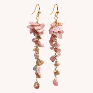Celestial Rhodonite Cluster Earrings