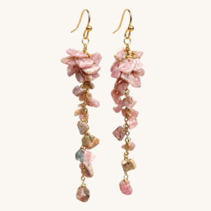 Celestial Rhodonite Cluster Earrings