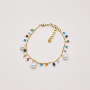 Rainbow stone Charm Bracelet