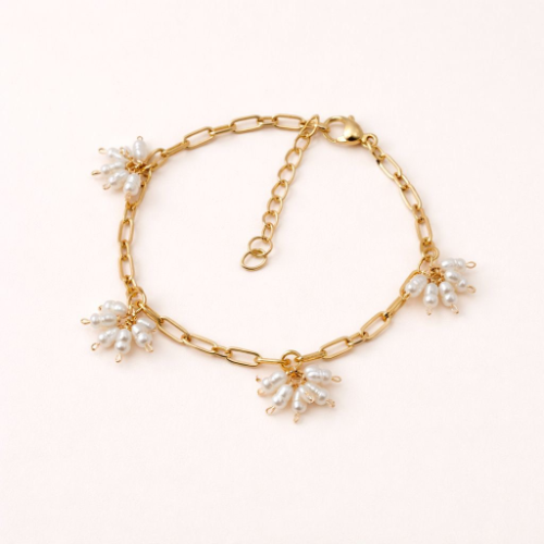 Pearl Cluster Chain Bracelet