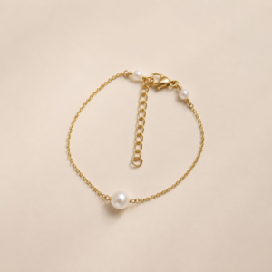 Minimal Pearl Chain Bracelet